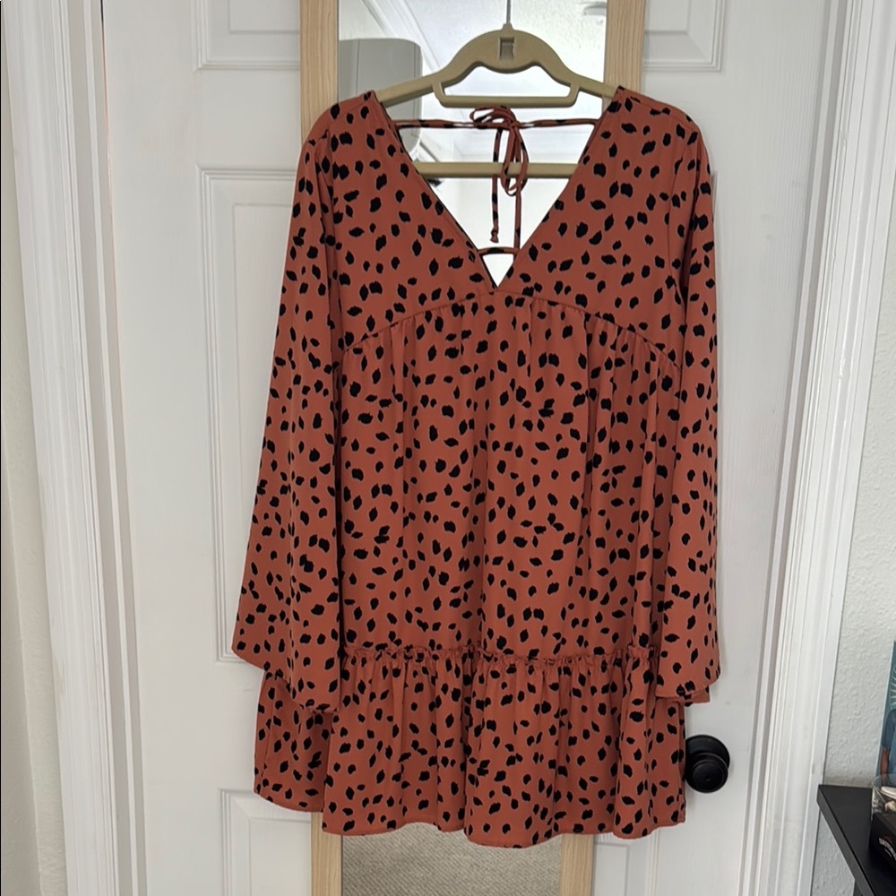 The Impeccable Pig Terracotta and Black Dress
